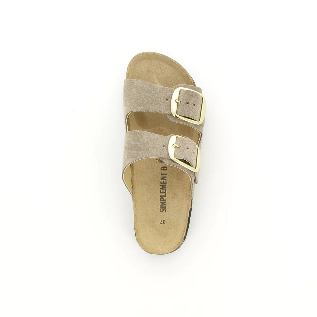 Image (6) de la chaussures Simplement B - Mules et Sabots Taupe en Cuir nubuck Image (6) de la chaussures Simplement B - Mules et Sabots Taupe en Cuir nubuck