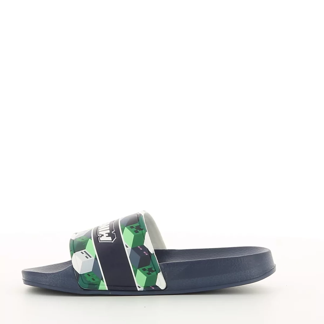 Image (4) de la chaussures Minecraft - Tongs et Plage Bleu en Cuir synthétique