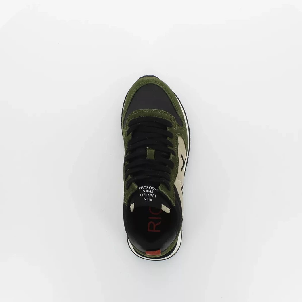 Image (6) de la chaussures Sun68 - Baskets Vert en Cuir nubuck