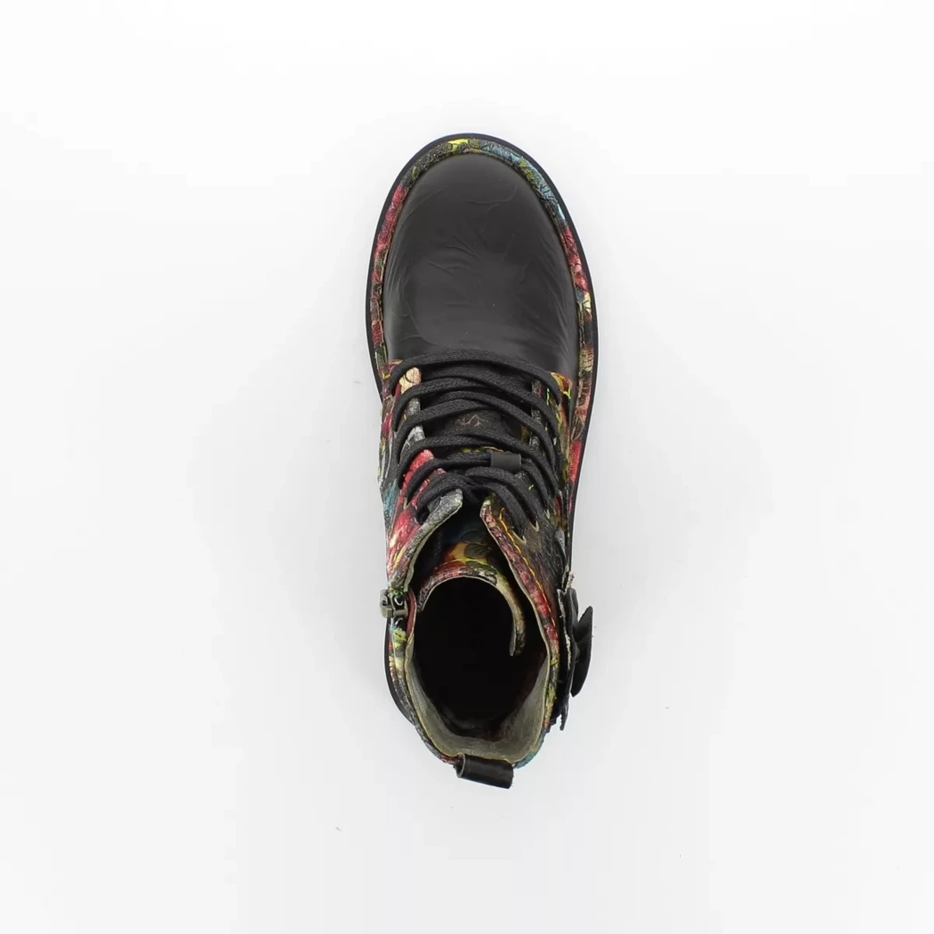 Image (6) de la chaussures Laura Vita - Bottines Noir en Cuir et textile