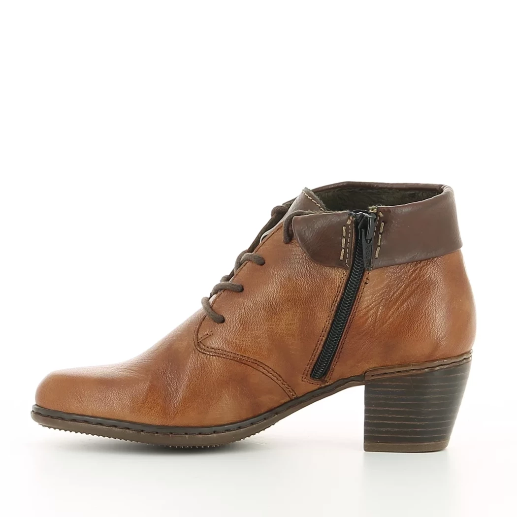 Image (4) de la chaussures Rieker - Bottines Cuir naturel / Cognac en Cuir