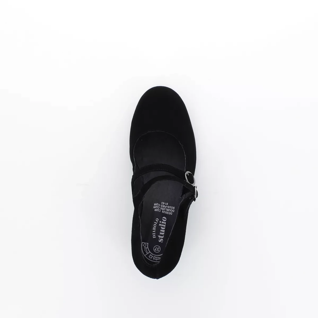 Image (6) de la chaussures Nuit Platine - Escarpins Noir en Cuir nubuck