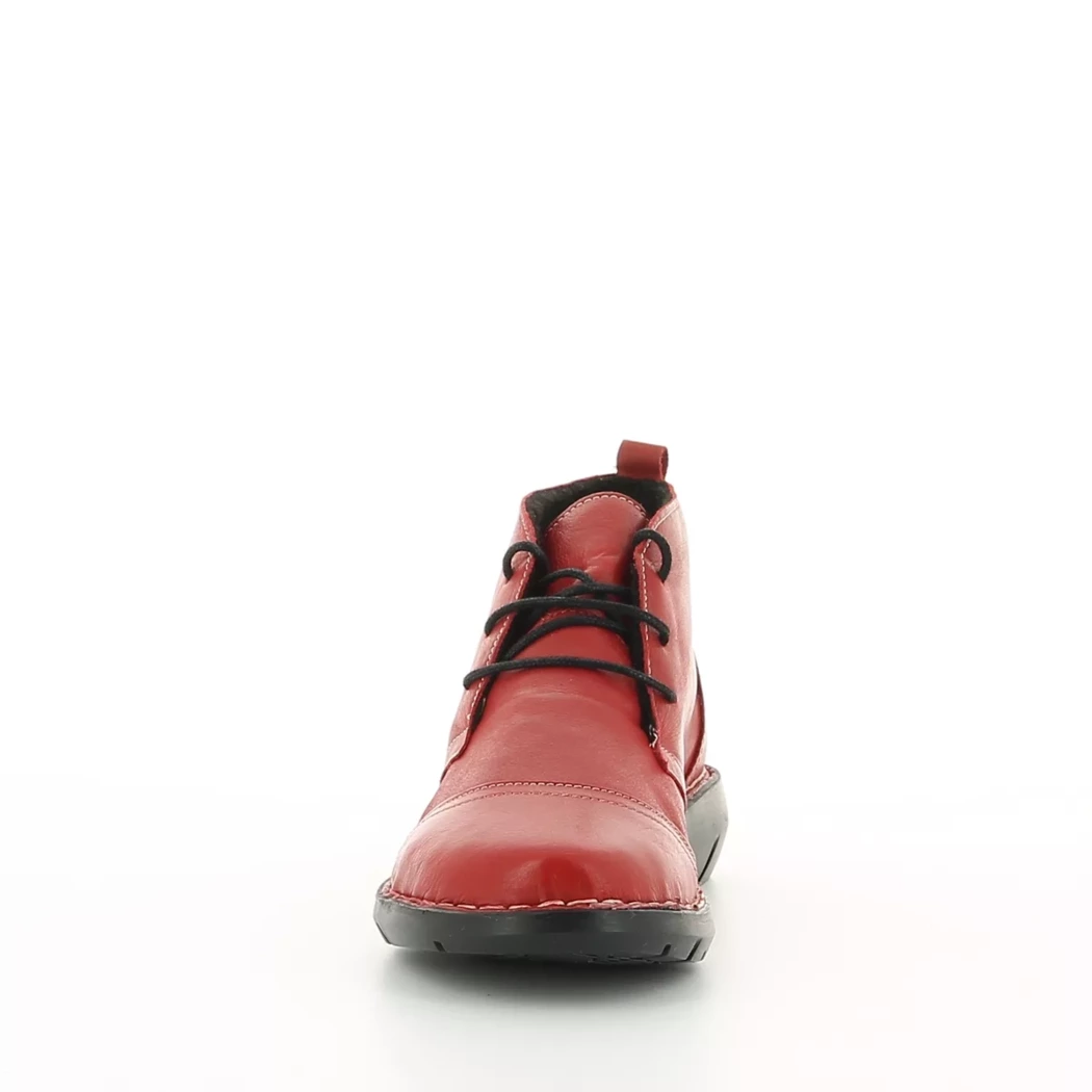 Image (5) de la chaussures Diabolo Studio - Bottines Rouge en Cuir