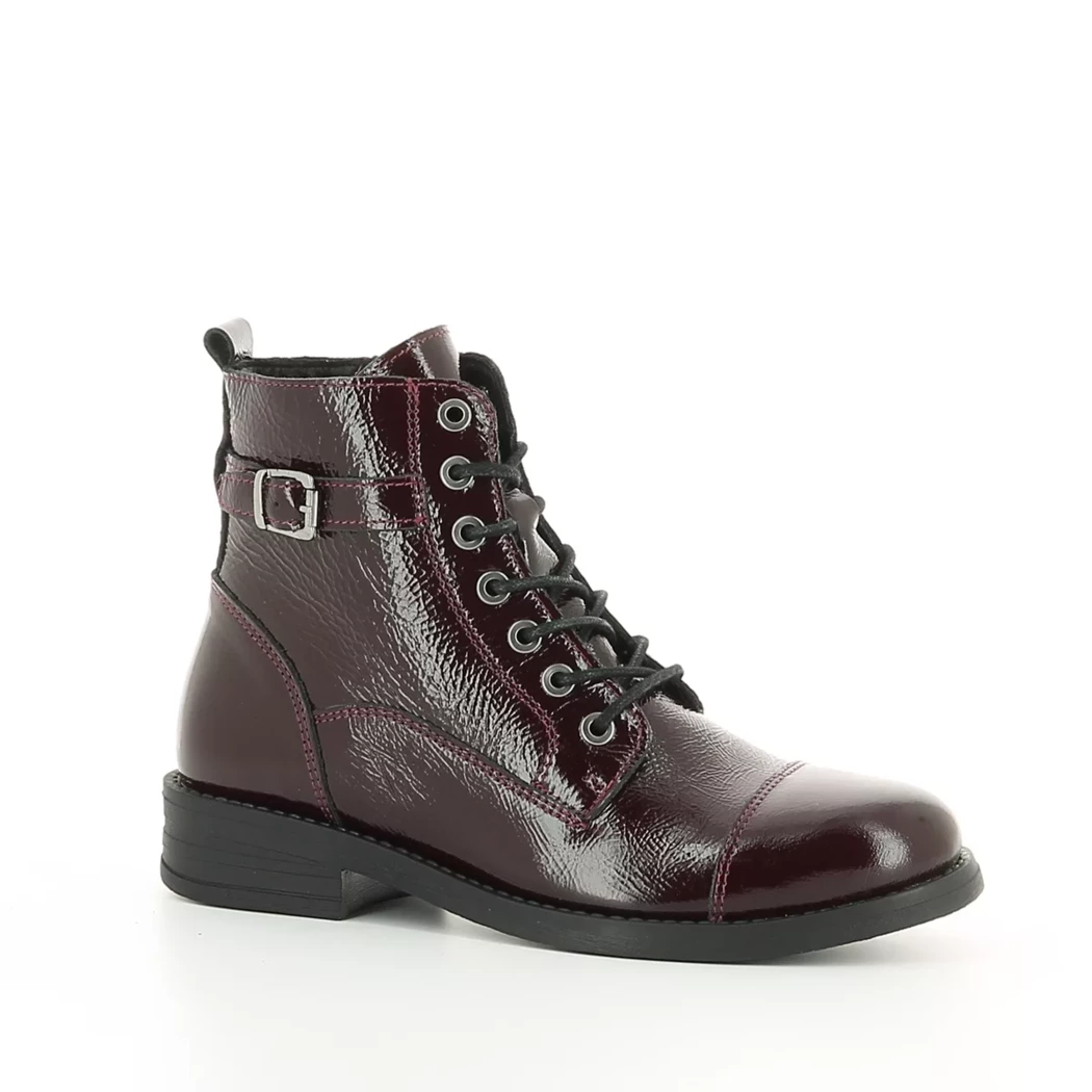 Image (1) de la chaussures Simplement B - Bottines Bordeaux en Cuir vernis Image (1) de la chaussures Simplement B - Bottines Bordeaux en Cuir vernis