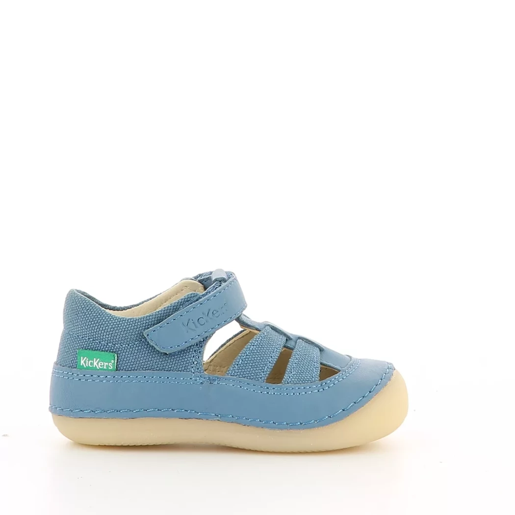 Image (2) de la chaussures Kickers - Bottines ouvertes Bleu en Cuir et textile