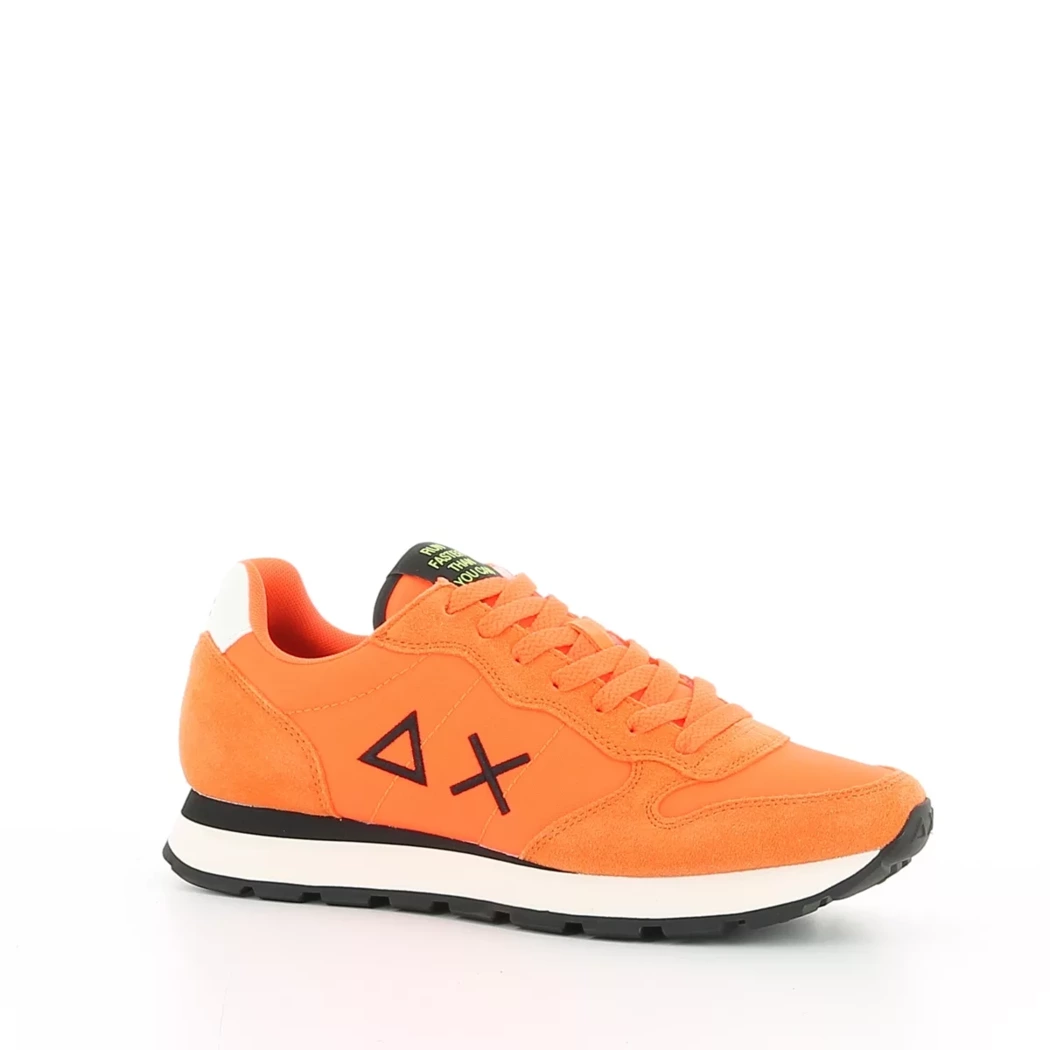 Image (1) de la chaussures Sun68 - Baskets Orange en Cuir nubuck