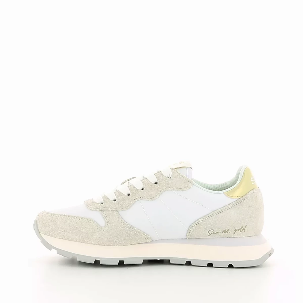Image (4) de la chaussures Sun68 - Baskets Blanc en Cuir nubuck
