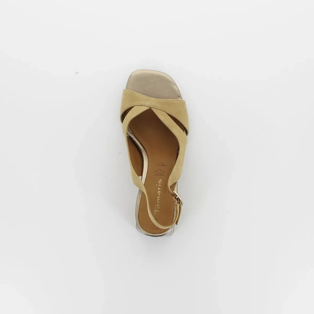 Image (6) de la chaussures Tamaris - Sandales et Nu-Pieds Cuir naturel / Cognac en Cuir nubuck