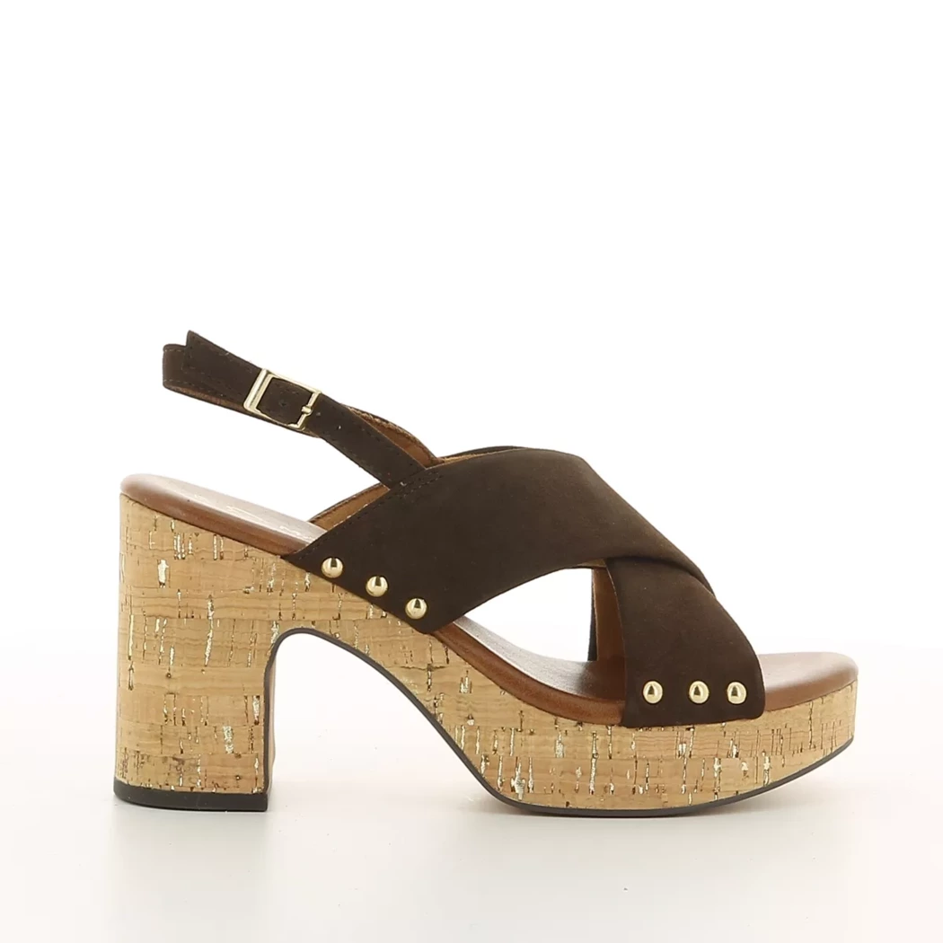 Image (2) de la chaussures Marco Tozzi - Sandales et Nu-Pieds Marron en Cuir synthétique