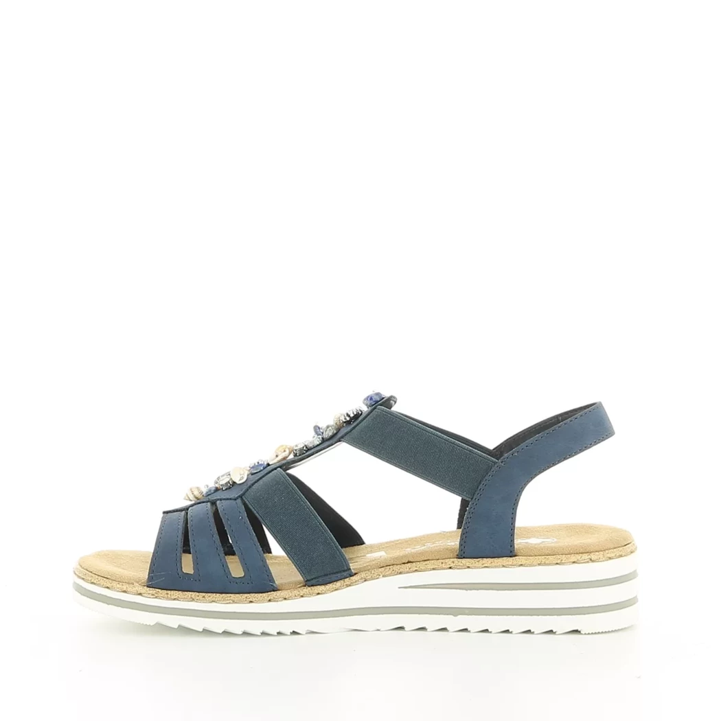 Image (4) de la chaussures Rieker - Sandales et Nu-Pieds Bleu en Cuir synthétique