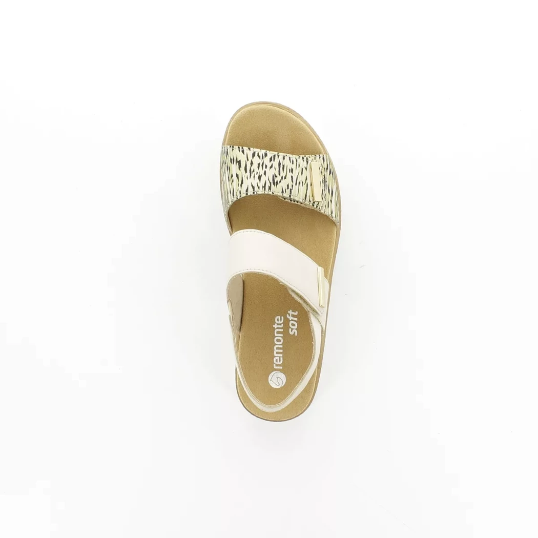 Image (6) de la chaussures Remonte - Sandales et Nu-Pieds Beige en Cuir