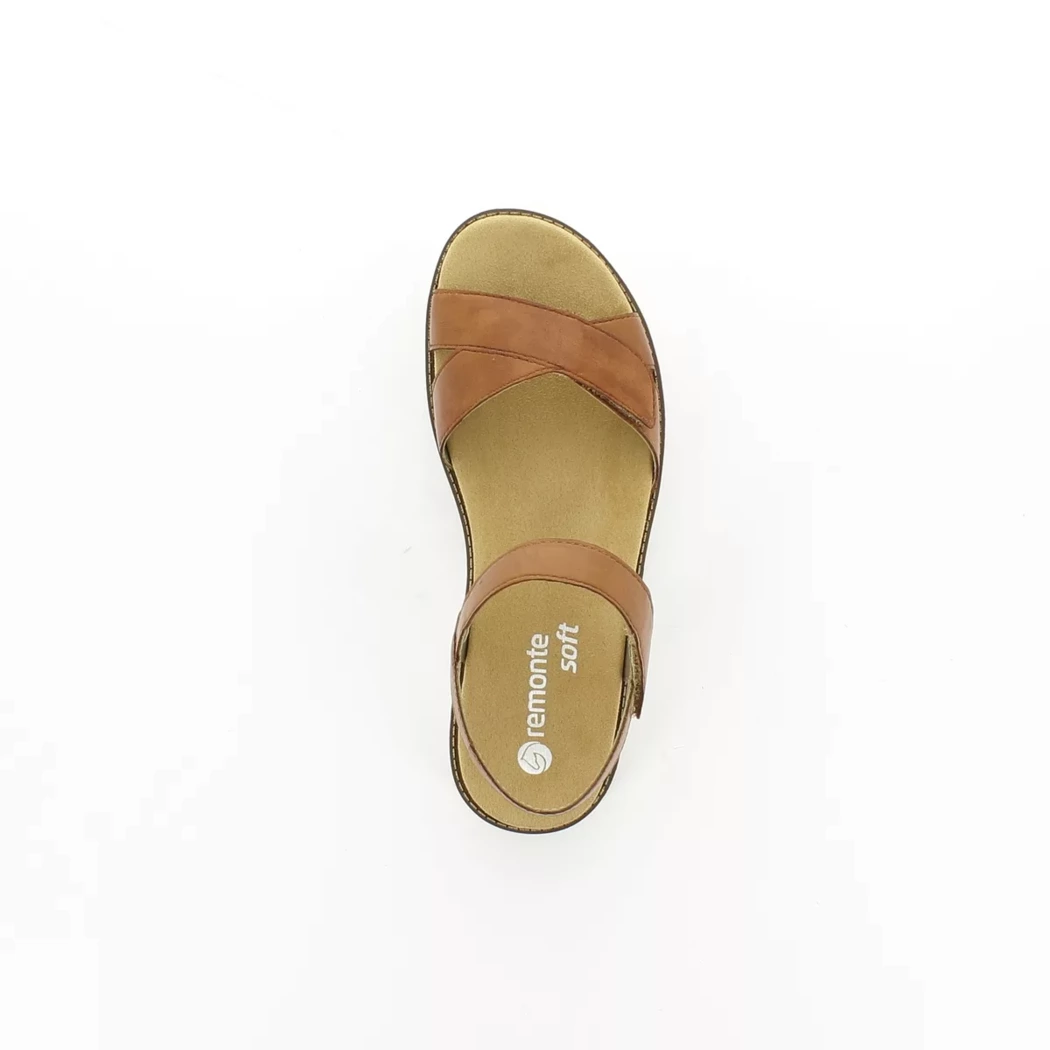 Image (6) de la chaussures Remonte - Sandales et Nu-Pieds Cuir naturel / Cognac en Cuir