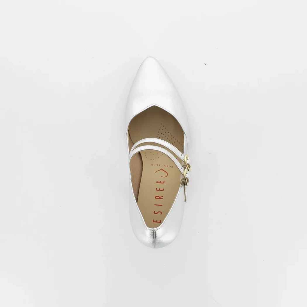 Image (6) de la chaussures Desiree - Escarpins Argent en Cuir