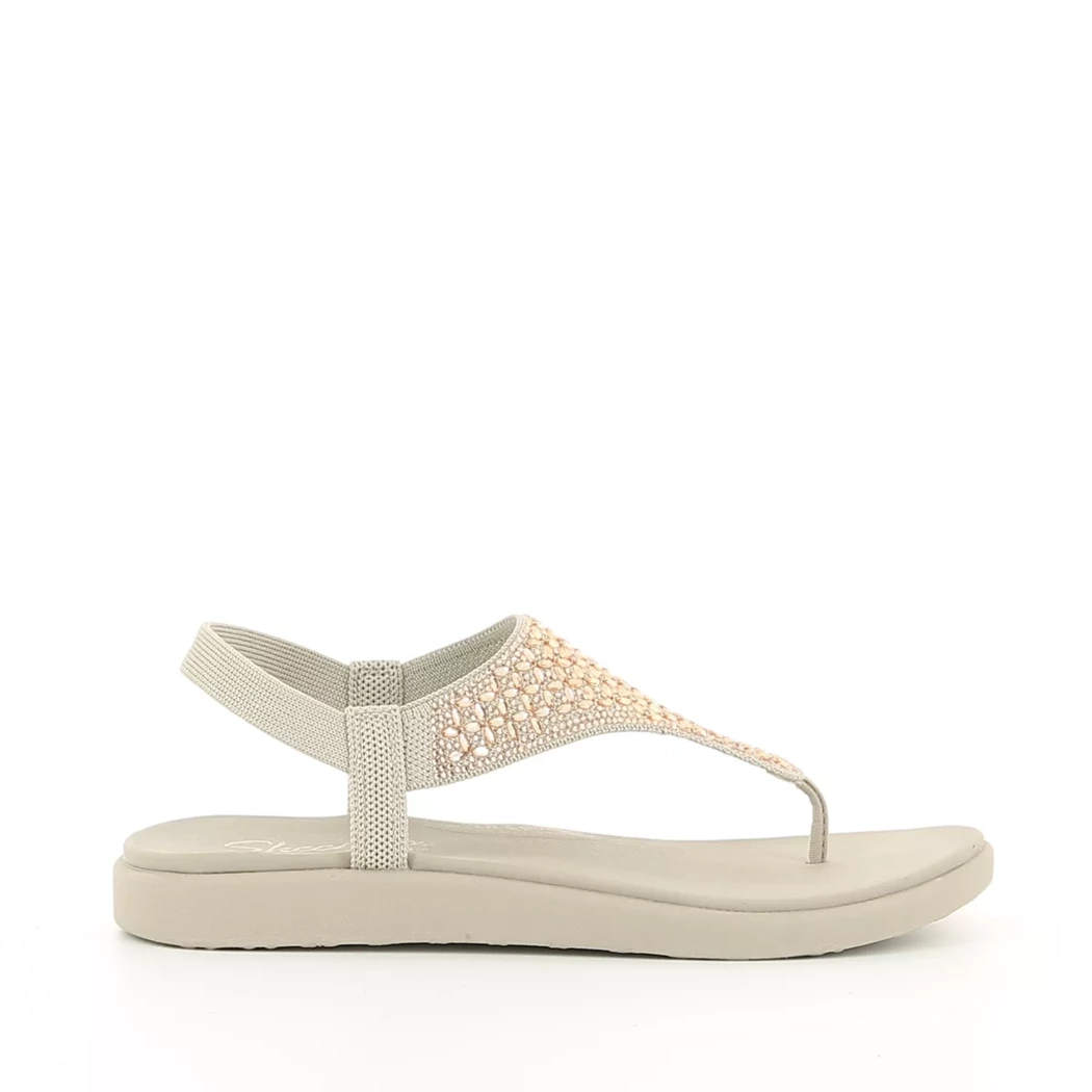 Image (2) de la chaussures Skechers - Sandales et Nu-Pieds Taupe en Textile