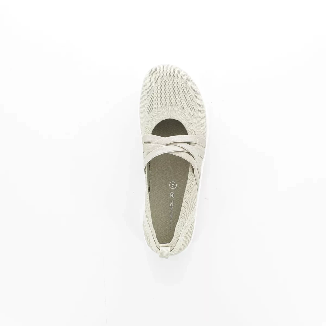 Image (6) de la chaussures Tom Tailor - Ballerines Beige en Textile
