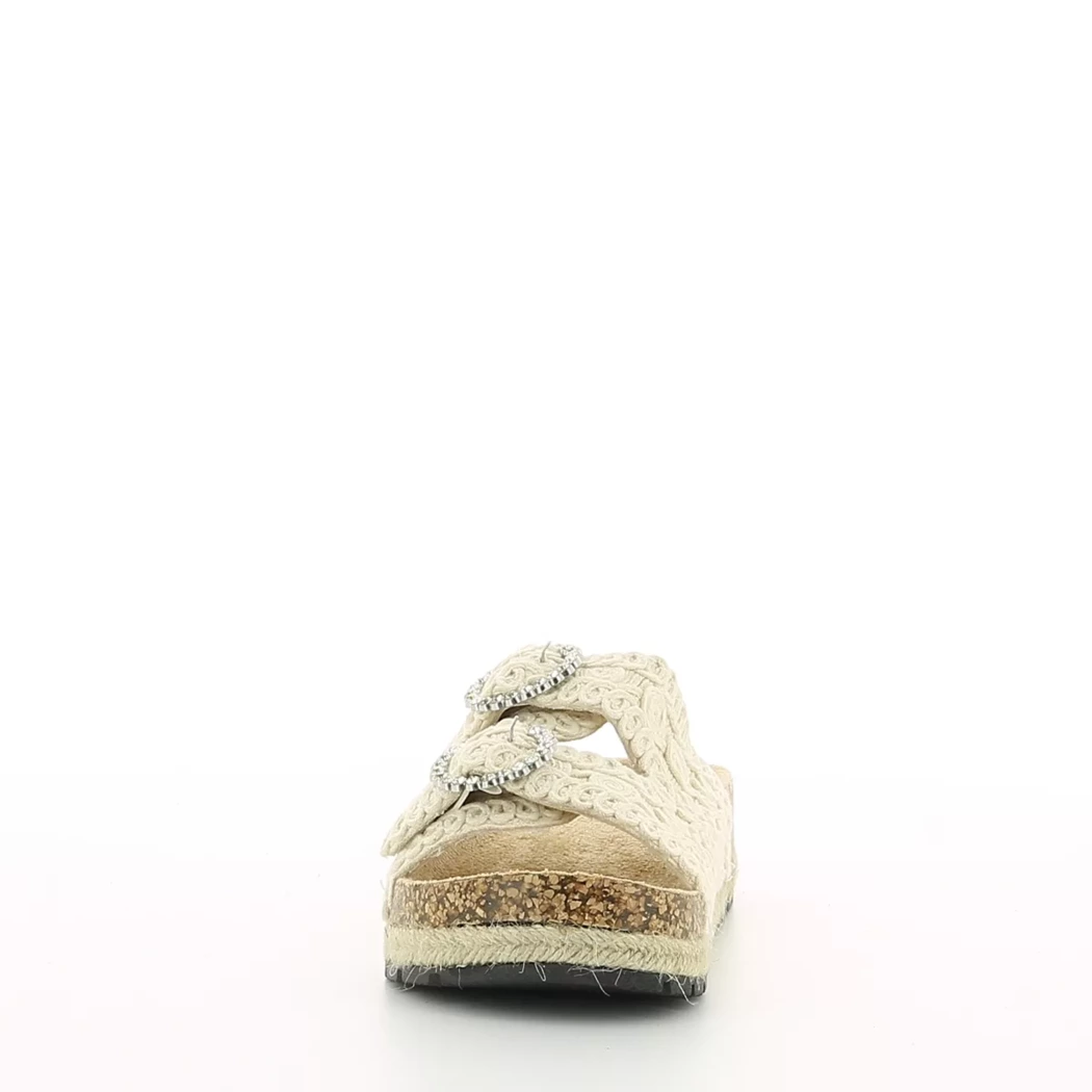 Image (5) de la chaussures Pretty Stories - Mules et Sabots Beige en Textile