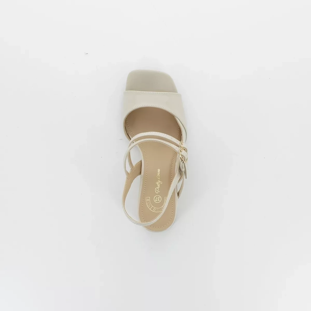 Image (6) de la chaussures Pretty Stories - Sandales et Nu-Pieds Beige en Cuir synthétique
