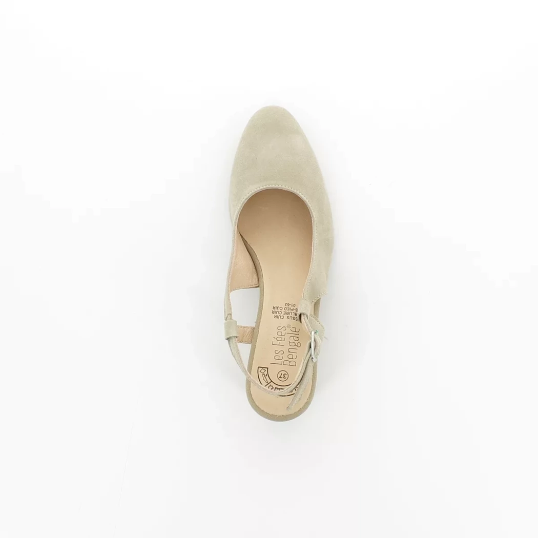Image (6) de la chaussures Les Fees de Bengale - Escarpins Beige en Cuir nubuck