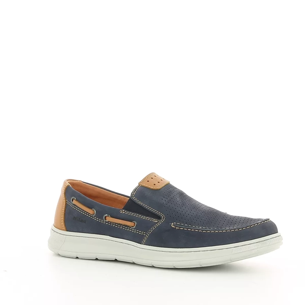 Image (1) de la chaussures Soft Land - Mocassins Bleu en Cuir nubuck
