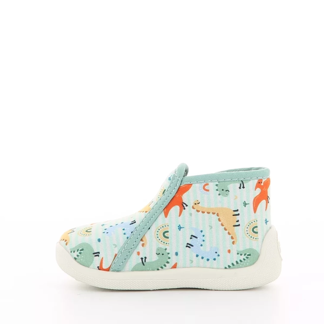 Image (4) de la chaussures Bossi - Pantoufles et Chaussons Vert en Textile