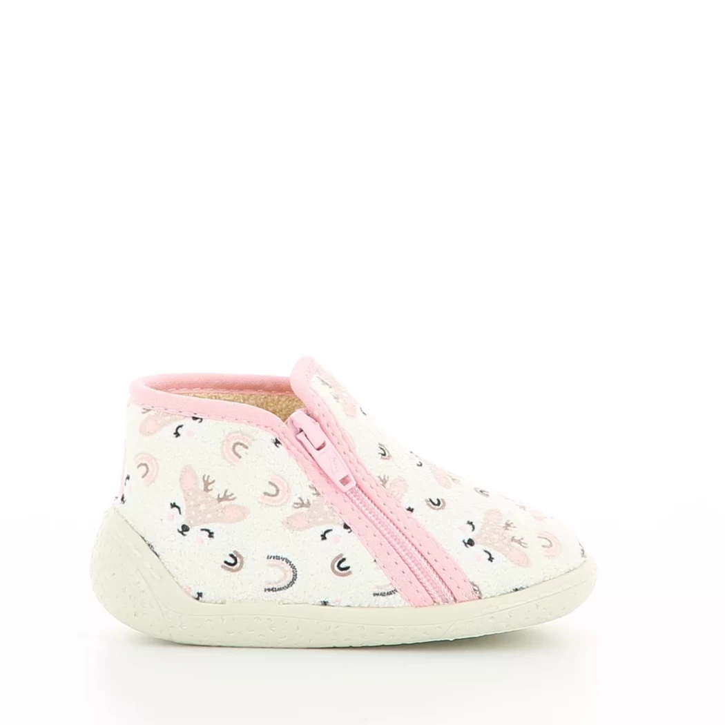 Image (2) de la chaussures Bossi - Pantoufles et Chaussons Blanc en Textile