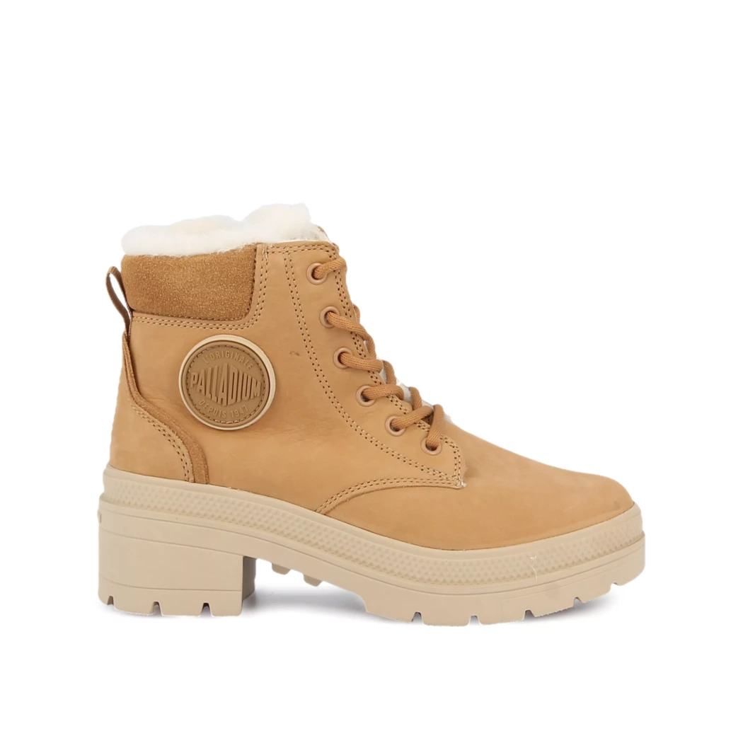 Image (2) de la chaussures Palladium - Bottines Cuir naturel / Cognac en Cuir nubuck