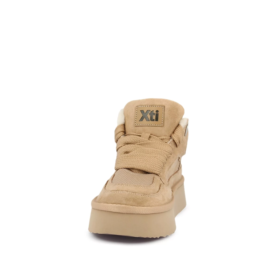Image (5) de la chaussures Xti - Baskets Beige en Cuir nubuck