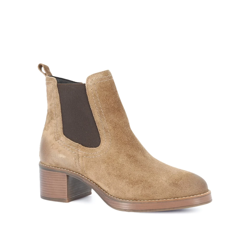 Image (1) de la chaussures Miss Boho - Boots Taupe en Cuir nubuck