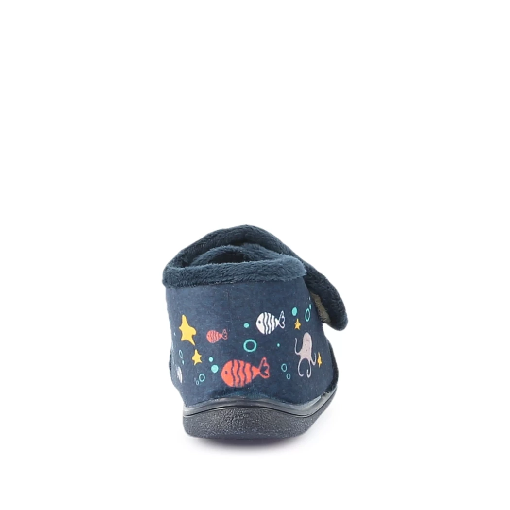 Image (3) de la chaussures Vul ladi - Pantoufles et Chaussons Bleu en Textile