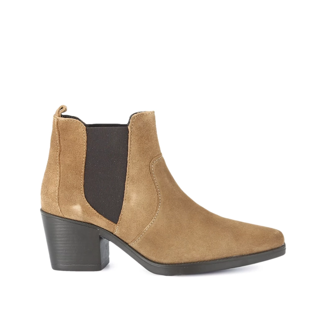 Image (2) de la chaussures Free Monday - Boots Beige en Cuir nubuck
