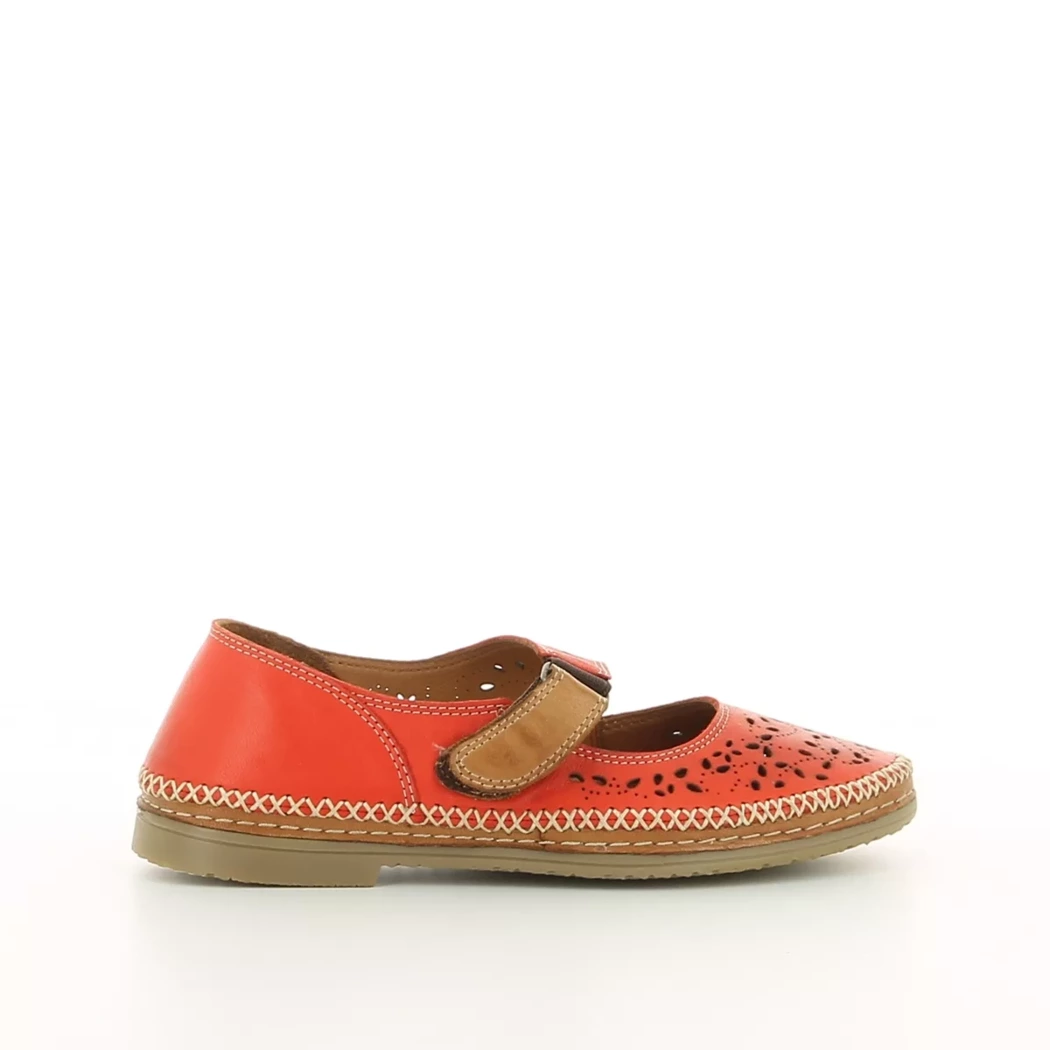 Image (2) de la chaussures Altex - Ballerines Rouge en Cuir