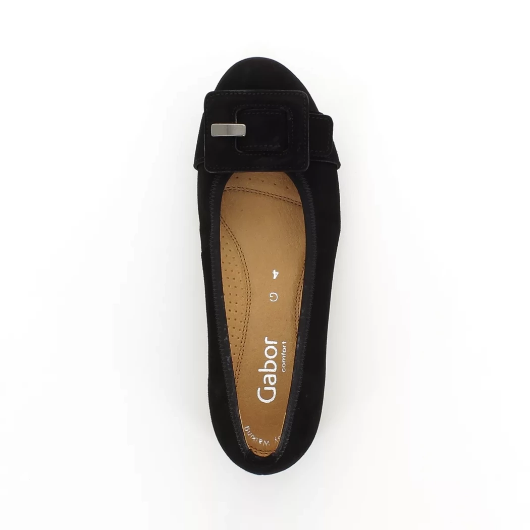 Image (6) de la chaussures Gabor - Ballerines Noir en Cuir nubuck