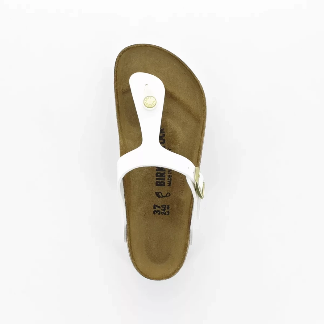 Image (6) de la chaussures Birkenstock - Mules et Sabots Blanc en Cuir synthétique