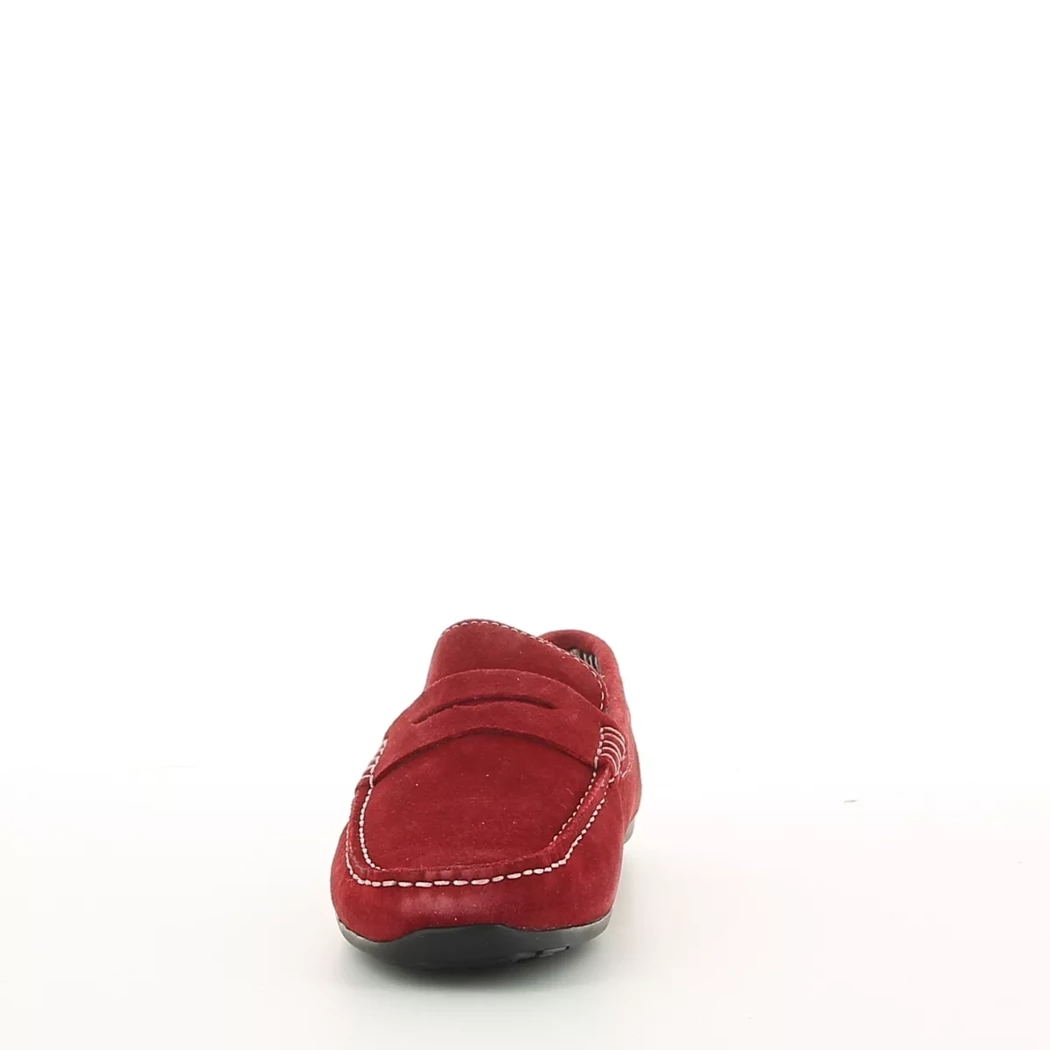 Image (5) de la chaussures Midtown District - Mocassins Rouge en Cuir nubuck