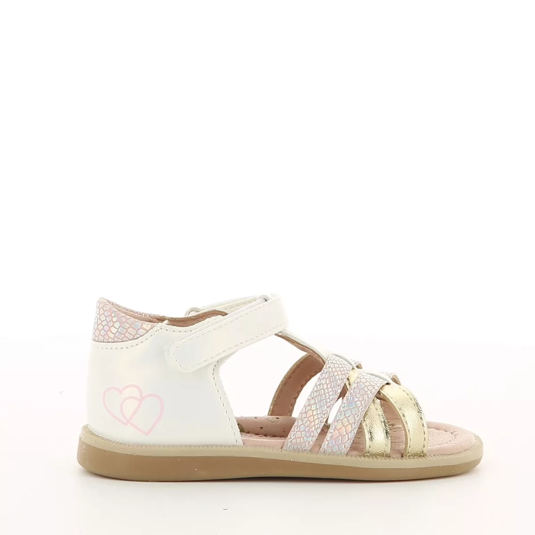 Image (2) de la chaussures Pretty Stories - Sandales et Nu-Pieds Blanc en Cuir synthétique