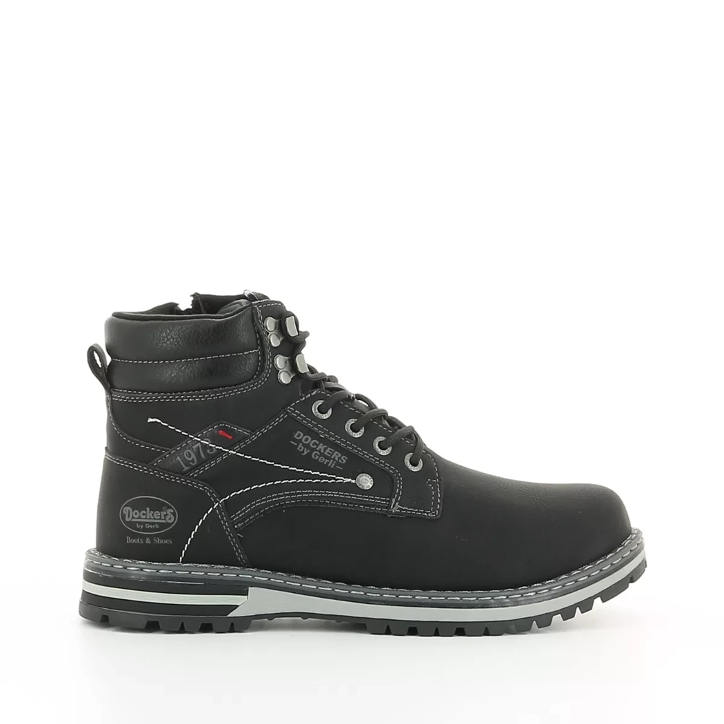 Image (2) de la chaussures Dockers - Bottines Noir en Cuir synthétique