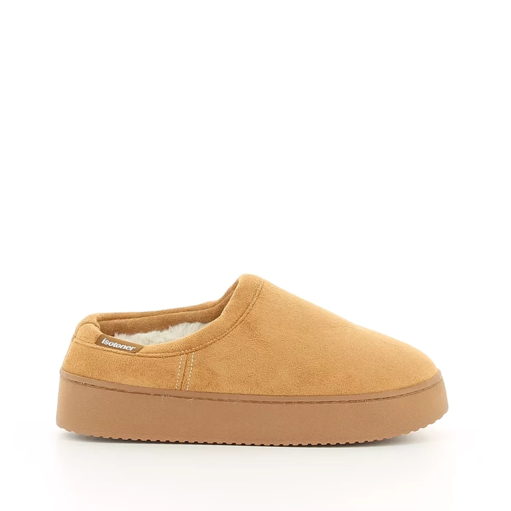 Image (2) de la chaussures Isotoner - Pantoufles et Chaussons Cuir naturel / Cognac en Textile