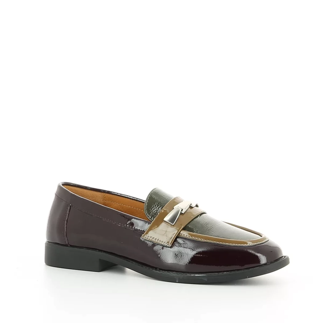 Image (1) de la chaussures Desir de Fuite - Mocassins Bordeaux en Cuir vernis