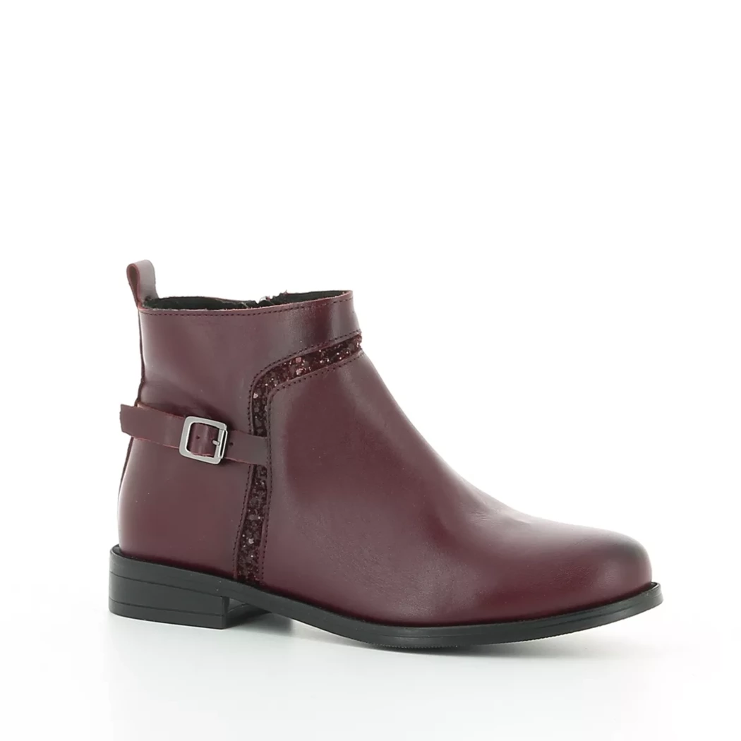 Image (1) de la chaussures Les Fees de Bengale - Boots Bordeaux en Cuir