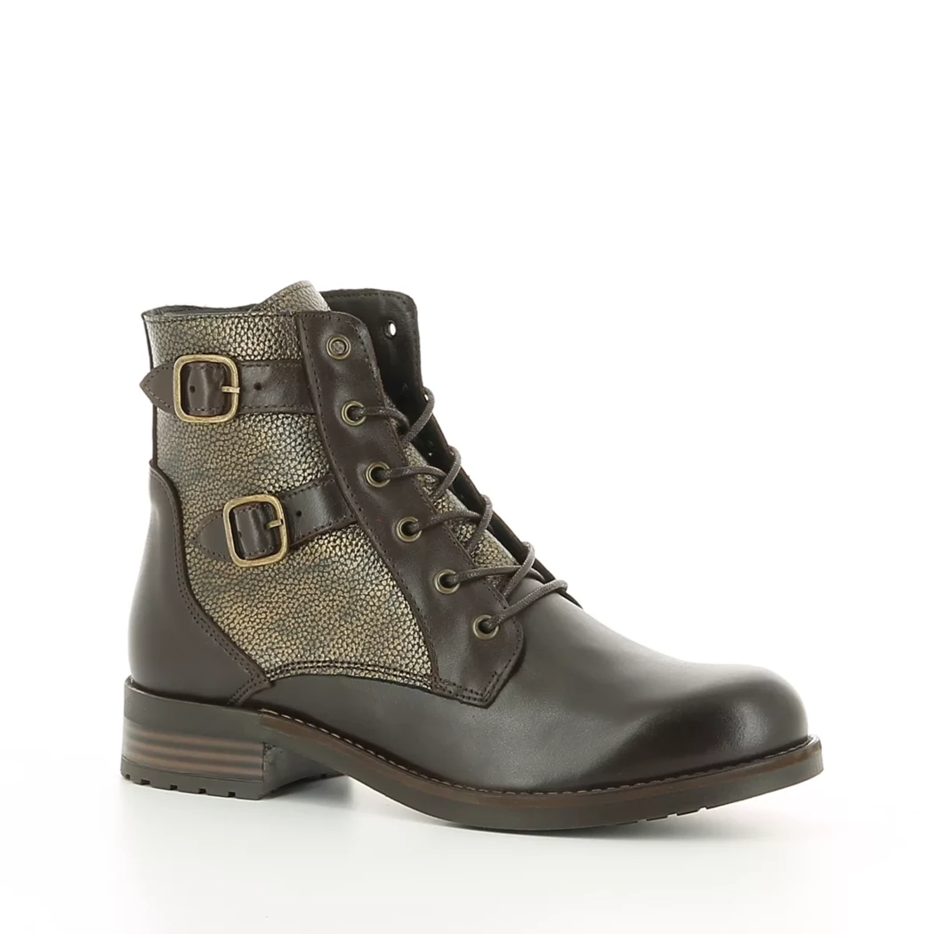 Image (1) de la chaussures Miss Boho - Bottines Marron en Cuir
