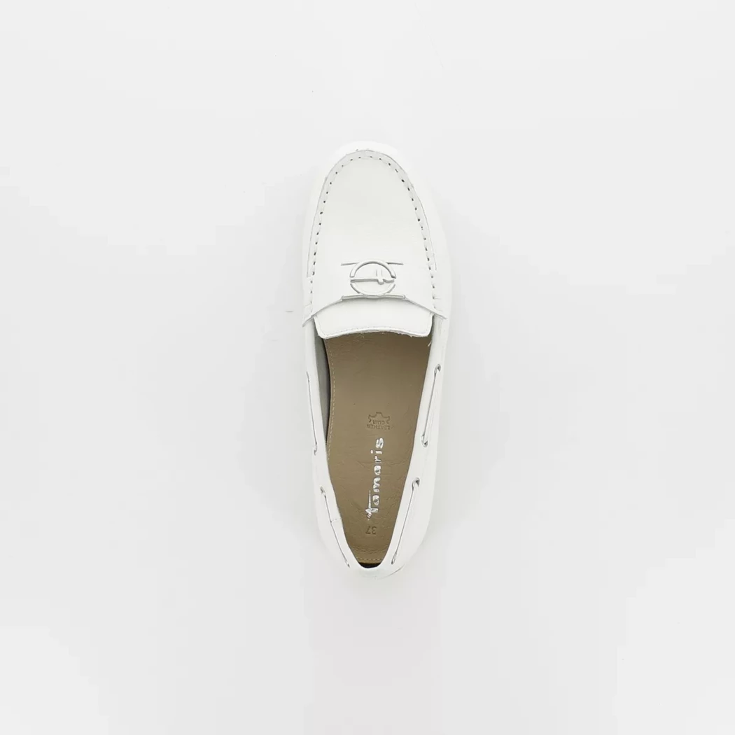 Image (6) de la chaussures Tamaris - Mocassins Blanc en Cuir