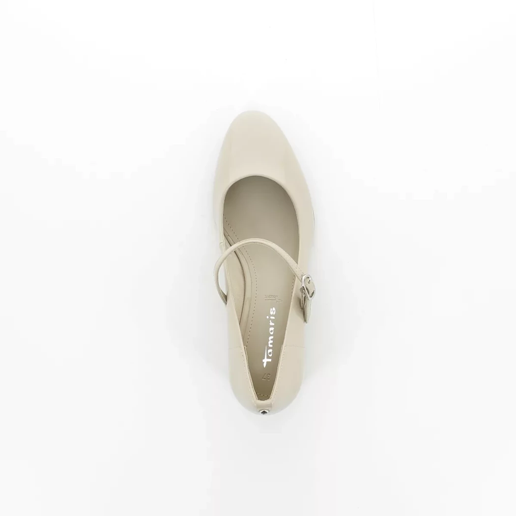 Image (6) de la chaussures Tamaris - Escarpins Beige en Cuir vernis