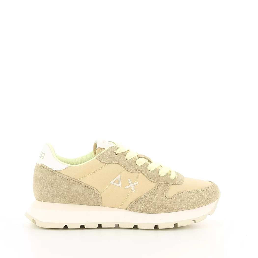 Image (2) de la chaussures Sun68 - Baskets Beige en Cuir nubuck