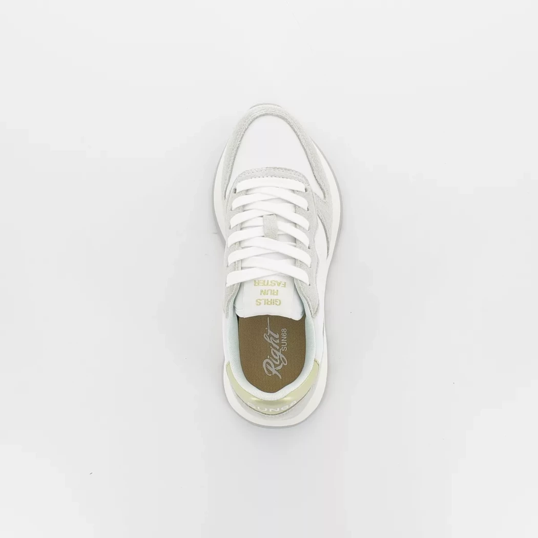 Image (6) de la chaussures Sun68 - Baskets Blanc en Cuir nubuck