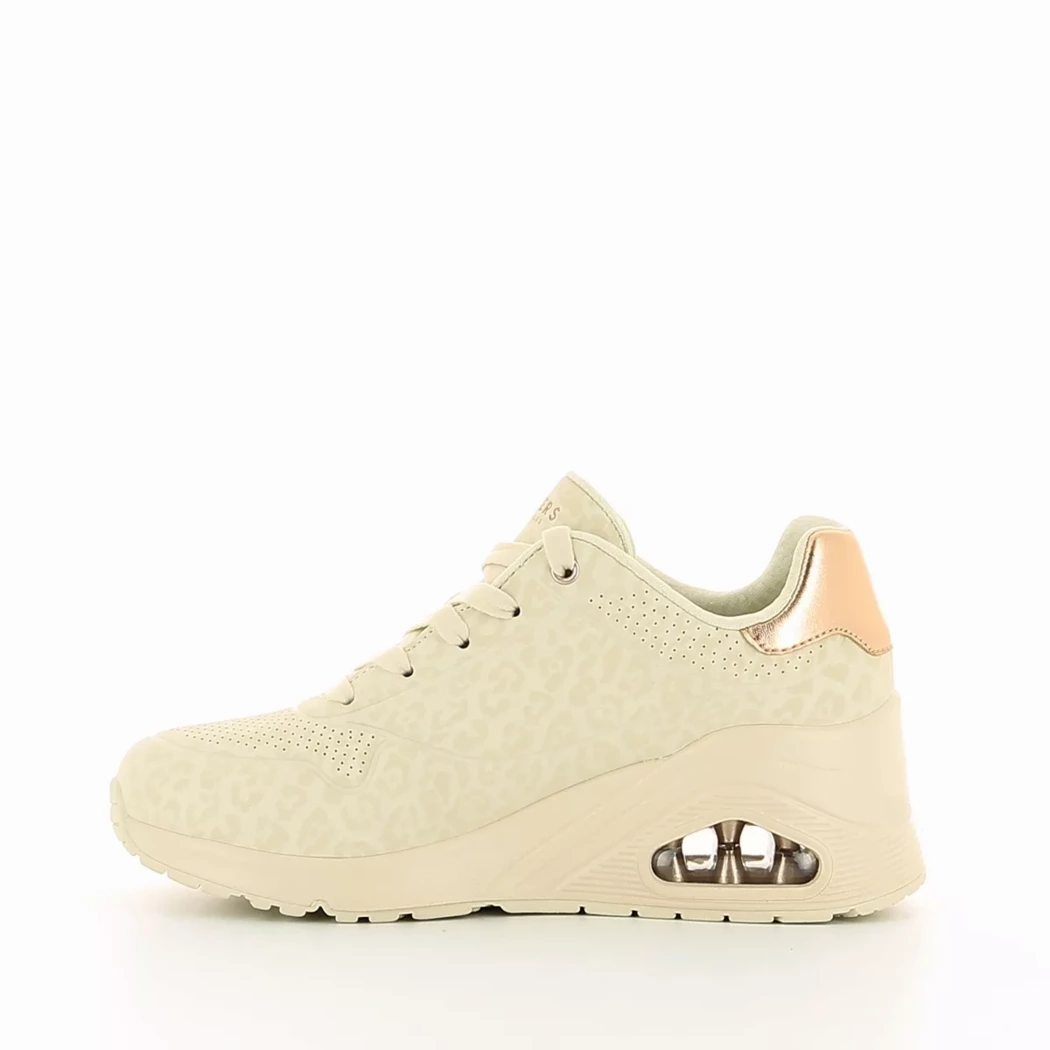 Image (4) de la chaussures Skechers - Baskets Beige en Cuir synthétique