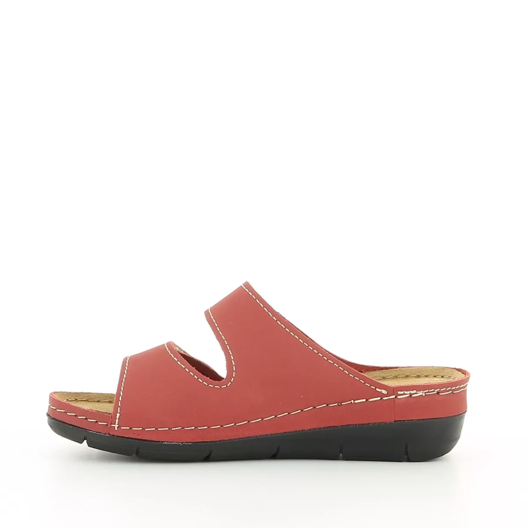 Image (4) de la chaussures Tamaris - Mules et Sabots Rouge en Cuir nubuck