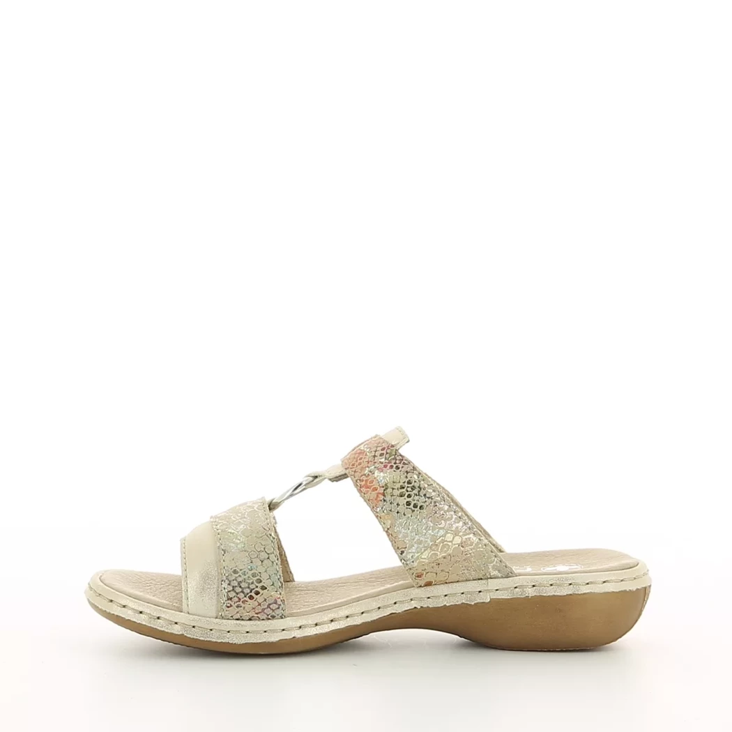 Image (4) de la chaussures Rieker - Mules et Sabots Beige en Cuir synthétique