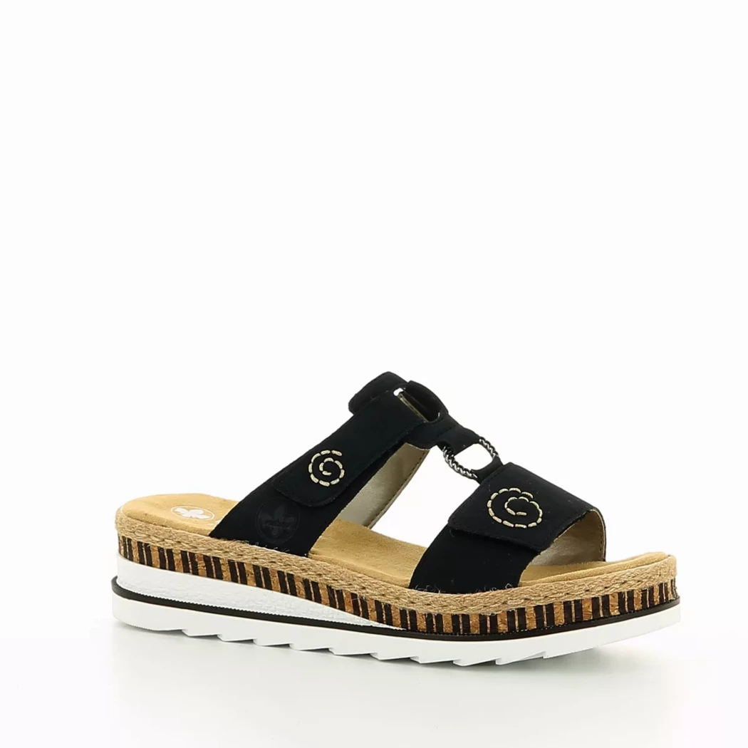 Image (1) de la chaussures Rieker - Mules et Sabots Bleu en Cuir nubuck