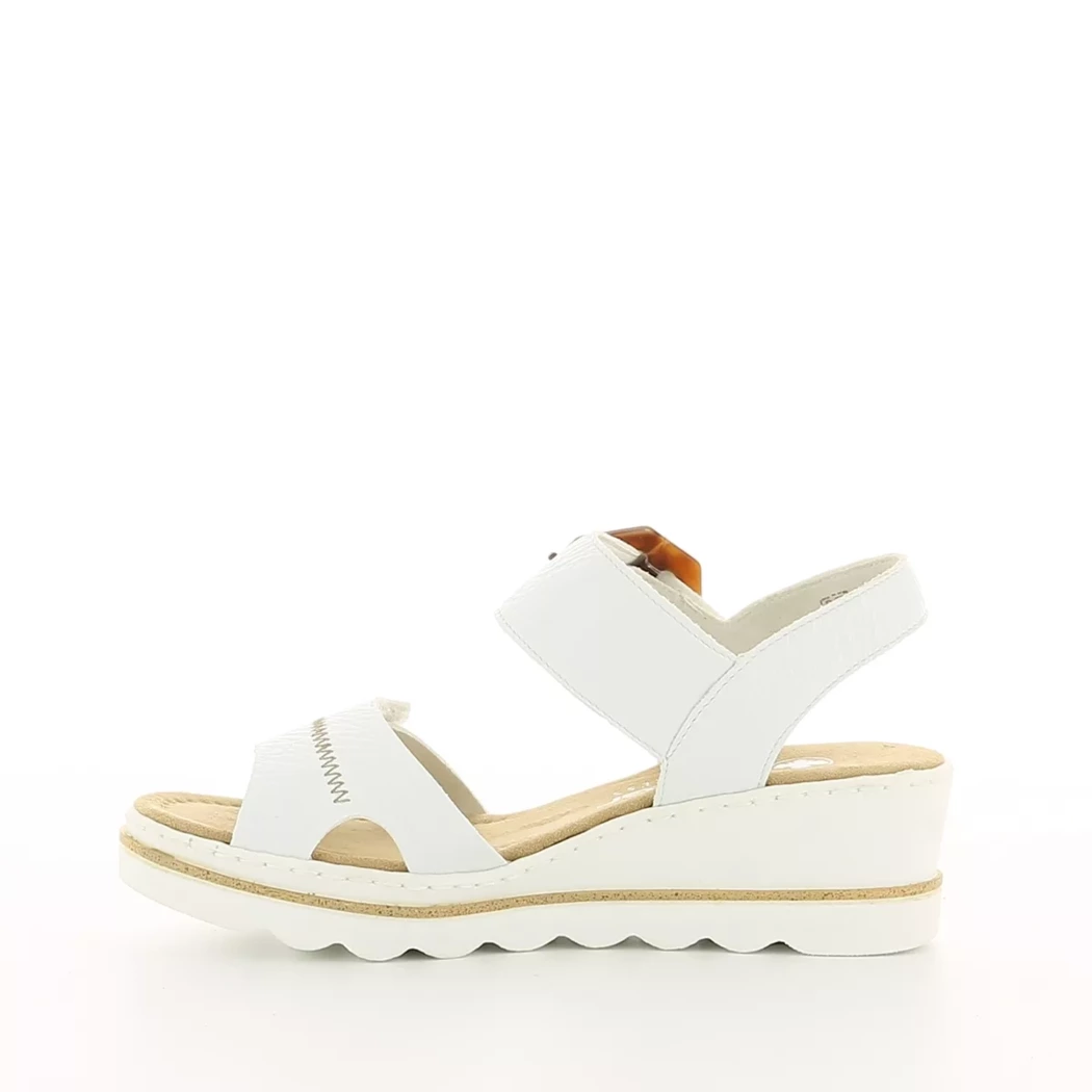 Image (4) de la chaussures Rieker - Sandales et Nu-Pieds Blanc en Cuir synthétique