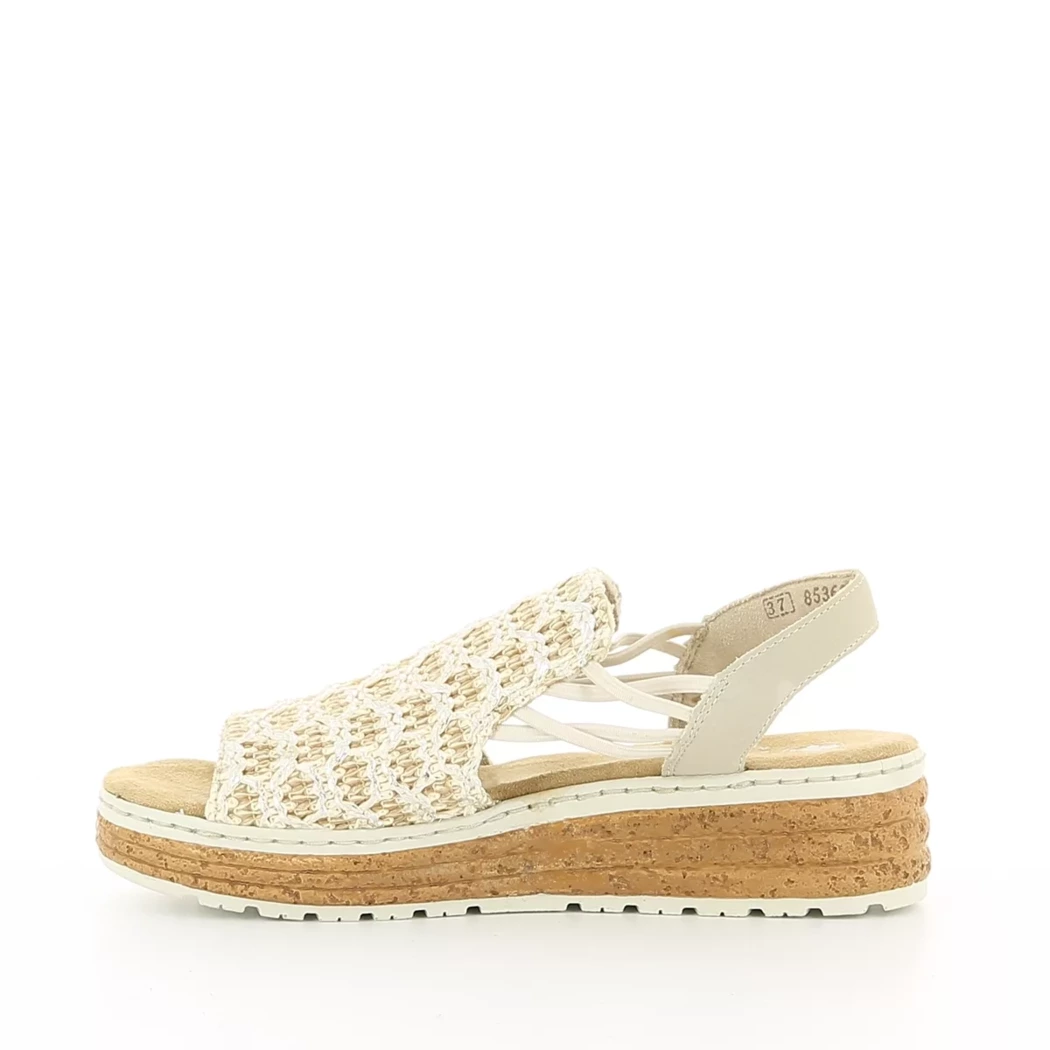 Image (4) de la chaussures Rieker - Sandales et Nu-Pieds Beige en Textile